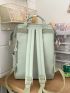 Letter Patch Decor Functional Backpack With Coin Purse