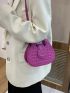 Neon Pink Crocodile Embossed Novelty Bag