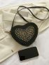 Mini Studded Decor Heart Design Novelty Bag