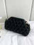Minimalist Quilted Chain Handle Dome Bag