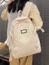 Letter Patch Detail Classic Backpack