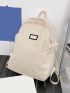 Letter Patch Detail Classic Backpack