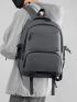 Men Release Buckle Decor Laptop Backpack