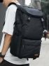 Men Release Buckle Decor Travel Backpack