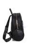 Argyle Embossed Classic Backpack With Pompom Charm