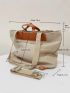 Letter Graphic Top Handle Bag