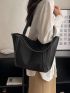 Two Tone Shoulder Tote Bag