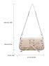 Crocodile Embossed Studded Decor Shoulder Bag