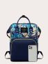 Tropical Pattern Studded Decor Classic Backpack