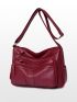 Litchi Embossed Crossbody Bag