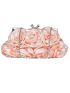 Flower Decor Kiss Lock Chain Evening Bag