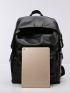 Men Release Buckle Decor Waterproof Functional Backpack