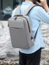 Men Charging Port Design Laptop Backpack