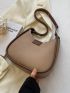 Litchi Embossed Hobo Bag