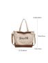 Letter Graphic Shopper Bag