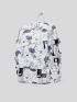 Leaf Graphic Flap Backpack