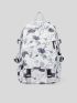 Leaf Graphic Flap Backpack