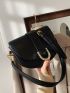 Metal Lock Flap Saddle Bag