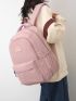 Letter Patch Decor Laptop Backpack