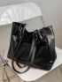 Chain Decor Shoulder Tote Bag