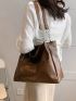 Chain Decor Shoulder Tote Bag