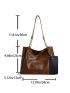 Chain Decor Shoulder Tote Bag