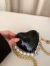 Mini Crocodile Embossed Faux Pearl Decor Chain Novelty Bag