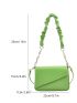 Stitch Detail Flap Shoulder Bag