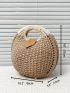 Color Block Straw Bag