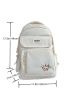 Letter Embroidered Patch Decor Classic Backpack