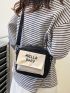 Mini Letter Embroidered Square Bag