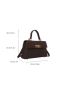 Mini Crocodile Embossed Twist Lock Flap Square Bag