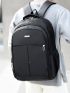 Men Letter Detail Laptop Backpack