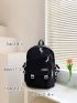 Men Letter Patch Decor Laptop Backpack