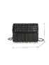 Mini Rhinestone & Fringe Decor Flap Square Bag