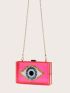 Mini Eye Pattern Chain Box Bag