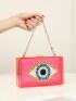 Mini Eye Pattern Chain Box Bag