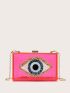 Mini Eye Pattern Chain Box Bag