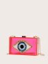 Mini Eye Pattern Chain Box Bag