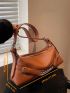 Chain & Buckle Decor Hobo Bag