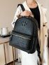 Crocodile Embossed Classic Backpack