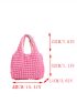 Ruched Detail Shoulder Tote Bag Shopper Bag Stylish Shoulder Bag Simple Bag For Outdoor