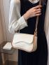 Contrast Binding Flap Saddle Bag