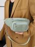 Minimalist Corduroy Chain Decor Fanny Pack