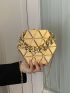 Mini Metallic Geometric Embossed Chain Box Bag