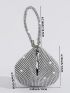 Mini Rhinestone Decor Novelty Bag, Perfect Bride Purse For Wedding, Prom & Party Events