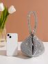 Mini Rhinestone Decor Novelty Bag, Perfect Bride Purse For Wedding, Prom & Party Events