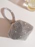 Mini Rhinestone Decor Novelty Bag, Perfect Bride Purse For Wedding, Prom & Party Events