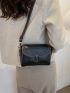 Mini Contrast Binding Flap Square Bag