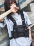 Streetwear Bag Unisex Black Functional Chest Rig Bags Adjustable Vest Hip-hop Chest Bag Woman Fashion Waist Pack